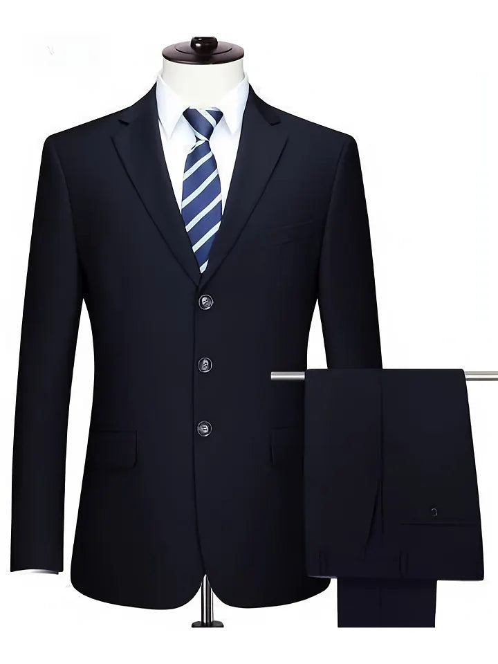 เสื้อสูทผู้ชายทรงเข้ารูป (Slim Fit) สไตล์กึ่งทางการ เหมาะสำหรับใส่ทำงาน