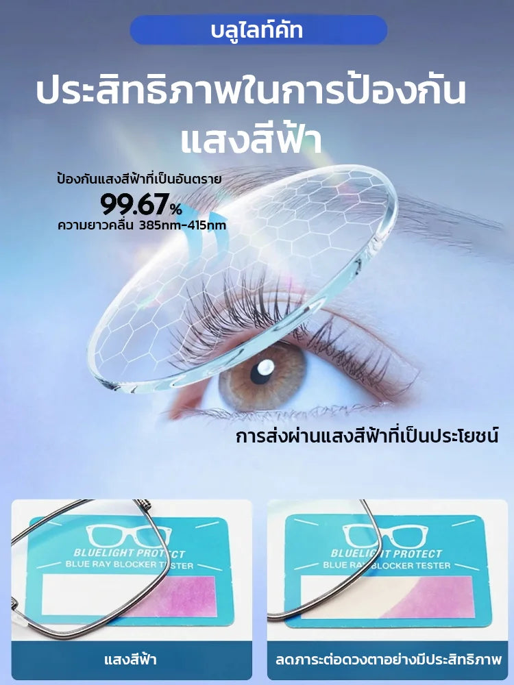 【นักออกแบบร่วมสร้างสรรค์】แว่นสายตายาวอัจฉริยะปรับโฟกัสเปลี่ยนสี